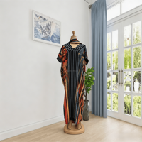 Nouvelle Robe Africaine Femme 2026 Maxi Boubou Kaftan Bohème Ethnique Grande Taille Été Doux Chiffon Confortable Soie Imprimée