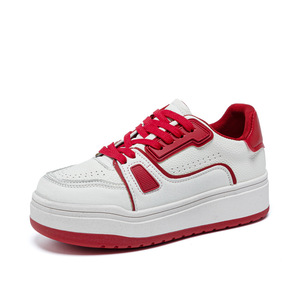 Chaussures plateforme rétro pour femmes, nouveau style 2026, polyvalentes et décontractées, sportives, blanches effet vieilli - Product Image 2