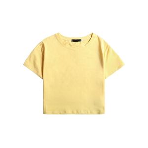 Tops cortos de LICRA de algodón de alta calidad personalizados, camiseta para mujer, Camiseta ajustada de Fitness, camisetas cortas cuadradas para mujer - Product Image 5