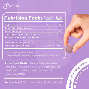 Precio Promocional Gomitas de Citrato de Magnesio Vegetarianas para el Apoyo del Corazón y el Estado de Ánimo, Anti Estrés para Adultos - Product Image 2