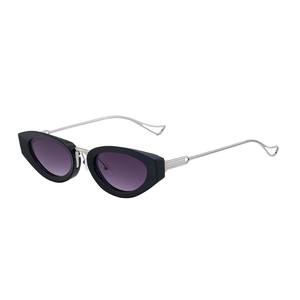 Gafas de sol tipo ojo de gato personalizadas de estilo europeo americano para mujer, montura negra, protección UV400, moda Instagram XH 3521 - Product Image 2