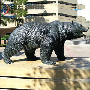 Scultura di orso in bronzo che combatte con statua di aquila per pesci eleganti oggetti d'arte artigianali in metallo - Product Image 6