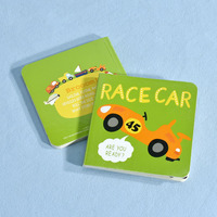Libro de Bebé Personalizado con Ilustraciones de Autos de Dibujos Animados, Libros de Historias para el Aprendizaje Temprano, Libros en Inglés para Niños