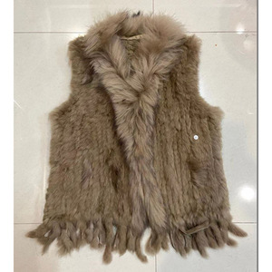 Suministro directo de fábrica Suéter de punto de piel de <span class=keywords><strong>conejo</strong></span> de mapache <span class=keywords><strong>Chaleco</strong></span> de piel de <span class=keywords><strong>mujer</strong></span> Abrigo de <span class=keywords><strong>mujer</strong></span> - Product Image 1