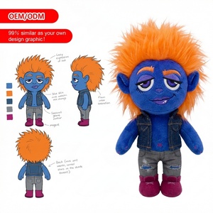 Fournisseur de jouets en <span class=keywords><strong>peluche</strong></span> personnalisés : Poupée troll aux cheveux orange mignonne, Merchandising pour exposition de culture urbaine, Porte-clés en <span class=keywords><strong>peluche</strong></span> personnalisé, Boîte mystère - Product Image 1