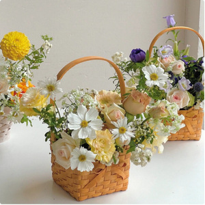 Cesta de Flores Tejida a Mano, Rectangular, de 2.0-3.0 L, para el Día de la Madre, Bodas, Festival del Bote del Dragón - Product Image 3