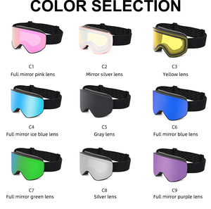 सबसे ज्यादा बिकने वाला नवीनतम फैशन ओवरसाइज मिरर लेंस, बच्चों के लिए धूप का चश्मा एंटी कोहरे आउटडोर बर्फ स्कीइंग गॉगल - Product Image 3