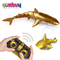 Jouets de simulation de poisson robot télécommandé, nageant, pulvérisant de l'eau, jouets électriques RC requin