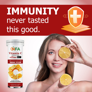 แท็บเล็ตที่ทำให้เกิดฟองวิตามินซีรองรับระบบภูมิคุ้มกันรสส้มมีสังกะสีปรับแต่งได้ตามต้องการ - Product Image 6