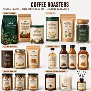 Custom Coffee Shop Logo Hot Stamping <b>Chocolate</b> Food Label Sticker Self-adhesive Waterproof Vinyl Baking Bread Seal Sticker - Product Image 3