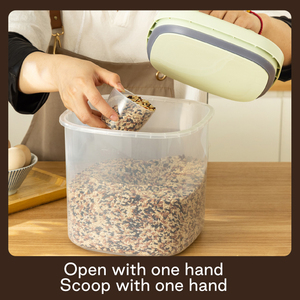 Anya BPA miễn phí bền nhựa hình chữ nhật thực phẩm lưu trữ container kín Gạo ngũ cốc bột ngũ cốc 5kg trong suốt - Product Image 2