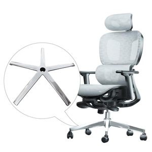Fauteuil inclinable moderne de haute qualité, pivotant et pliable, avec dossier en maille intégrale, réglable, ergonomique, en acier inoxydable - Product Image 6