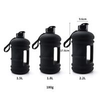 73oz 2,2 L gran capacidad mate personalizado medio galón jarras de agua sin BPA botella de agua a prueba de fugas Fitness gimnasio Camping adultos senderismo