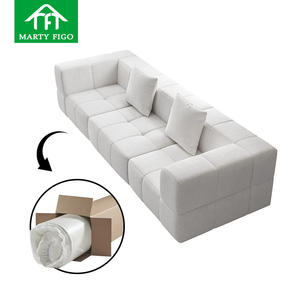 Ensemble canapé moderne compressé en mousse dans une boîte en cuir lin velours de haute qualité taille personnalisée canapé sectionnel entraîneur souple compression - Product Image 1