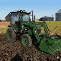 ATK 50PS Kompakter Radtraktor mit Kabine 4WD Getriebe EU5 Motor 8+8 Gangschaltung für Landwirtschaftliche Nutzung CE & COC EMARK Zertifiziert
