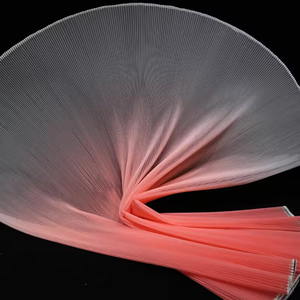 Fisarmonica plissettata a pieghe tessuto a gradiente di maglia tessuto organza per abiti da sposa e tessuti fai da te di design - Product Image 4