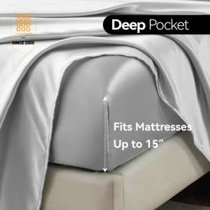 Luxuriöse Satin-Bettwäsche - Seidig Glatt und Ultra-Weich Polyester 4-teiliges Bettwäsche-Set - Product Image 2