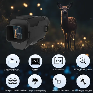Upgraded 8X Zoom Infrared Digital Night <b>Vision</b> Monocular Telescope 128 GB Night <b>Vision</b> Scope Goggles for 100% Darkness Hunting - Product Image 2