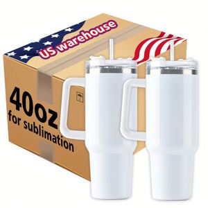 Vaso personalizado con logo de 40 oz, taza H2.0 de 30 oz y 40 oz, vaso térmico de acero inoxidable para exteriores con asa y pajita - Product Image 1
