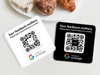 Plaque NFC en PVC avec interface RFID et code QR pour avis Google, programmable, autocollante pour restaurants et entreprises