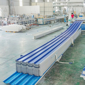 Customized Hollow Plastic Roofing Tiles 10mm Corrugated PVC Blue And White For Factory Buildings Livestock Sheds - Product Image 3