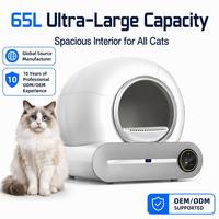 ChongxinIOT OEM Bac à litière pour chat intelligent à commande par application, écologique, anti-odeurs, design ouvert, bac à litière automatique intelligent, électrique