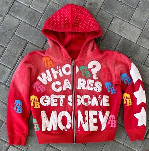 निर्माता कस्टम फ्रेंच टेरी 100% कपास विंटेज एसिड वॉश ओवरसाइज गैन 3 डी पफ प्रिंट जिप अप हुडी पुरुषों - Product Image 1