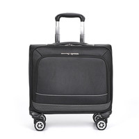 Valise cabine pour homme d'affaires de 16 pouces, bagage à roulettes pour ordinateur portable, valise à roulettes en nylon pour voyage en avion