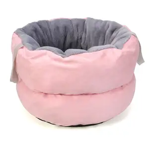 Cama de animais confortável em rosca, cama rosca para cachorros e gatos de estimação lavável, ultramacia, itens para animais de estimação