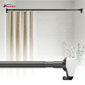 ARODDY – <span class=keywords><strong>Tringle</strong></span> de tension en acier de 13,8 à 19,7 pouces pour rideaux de porte avec crochet, <span class=keywords><strong>tringle</strong></span> de douche – Garantie 2 ans – Fabrication interne - Product Image 1