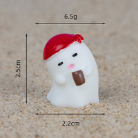 Miniaturas de Resina Creativas, Vibrantes, Espeluznantes, de Terror, con Forma de Fantasma y Caramelo, para Manualidades, Decoración de Cajas, Material para DIY, Recuerdos de Fiesta, Halloween