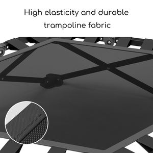 Trampolín Redondo Plegable con Reposabrazos, Estructura de Hierro, Red Protectora de PP y PVC, Resistente, para Adultos y Niños, Ejercicio en Interiores y Exteriores - Product Image 4