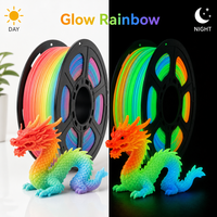 Filamen PLA Warna Menyala dalam Gelap 1.75mm Presisi Tinggi Bahan Printer 3D Bercahaya Anti-Macet Perlengkapan Pencetakan Malam Hari