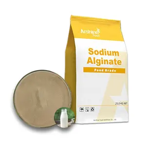 Sodium Alginate high viscous wholesale thickener 99% di cari hv powder alginate sodium price food grade sodium alginate