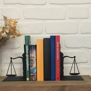 Sujeta Libros de Metal con Diseño de Balanza de la Justicia, Decoración de Metal <span class=keywords><strong>2022</strong></span>, Soporte para Libros, Sujeta Libros Decorativos - Product Image 2