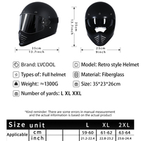 Cascos Casque de moto vintage personnalisé Casque de motocross rétro à visage ouvert Superbe casque intégral de course de rue