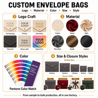 Pochette d'emballage pour bijoux, anti-poussière, avec logo personnalisé, 8*8cm, légère, gaufrée, pliée, petite enveloppe, en velours microfibre