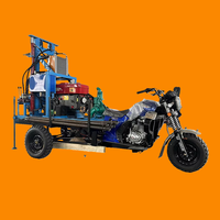 Machine de forage géotechnique à moteur diesel à prix d'usine, petite foreuse mobile pour eaux souterraines avec une profondeur maximale de 200 m