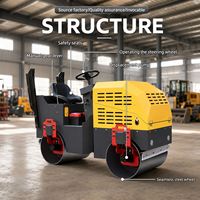 Rouleau compresseur vibrant hydraulique autoporté pour la construction routière, fourni directement par l'usine