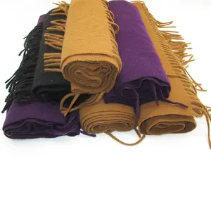 Factory Stock women scarf fashion cheap price black camel purple color 100% big cashmere scarf