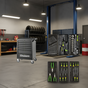 Fasano <b>Tools</b> 10 Drawer <b>Rolling</b> <b>Tool</b> Cabinet With Organized <b>Tool</b> Sets For Auto Repair - Product Image 2