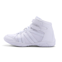 Chaussures de cheerleading légères antidérapantes à tige haute pour les matchs universitaires, baskets de cheerleading réglables à double velcro