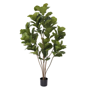 Faux Ficus Lyrata Plant 120cm artificiale Fiddle Leaf Fig Tree in Pot per la decorazione dell'home Office - Product Image 3