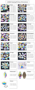 JUNAO toptan kutuları ambalaj dikmek K9 kristal taşlar Navette cam Strass dikmek Flatback Rhinestones düğün dekorasyon için - Product Image 6