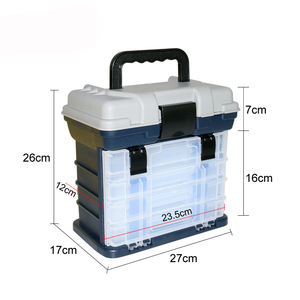 Boîte de rangement multifonctionnelle en plastique pour leurres de pêche, wobblers, appâts, organiseur de matériel de pêche, boîtes à outils, boîte à hameçons, grande boîte de rangement - Product Image 3