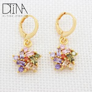 Conjunto de Joyería de Moda de Dubái, Aretes y Colgante, Chapado en Oro de 18k, para Damas - Product Image 3