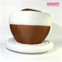 Modèle de tasse à café gonflable commerciale pour événements en magasin, tasses gonflables sur mesure de différents styles pour idées de fêtes