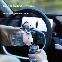 Chauffe-biberon intelligent en verre 300 ml avec capteur USB, température constante, design portable pour voyage, compatible avec tous les biberons, autonomie de 6 à 12 heures