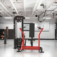Máquina de gimnasio comercial todo en uno, prensa de pecho sentada de acero, elevación de hombros, entrenamiento integral de fuerza de hombros y pecho