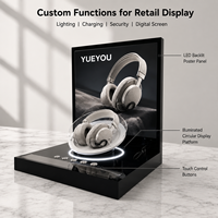 Support d'affichage de casques audio sur mesure en acrylique pour les acheteurs OEM